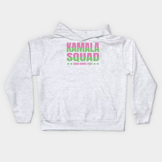 Kamala Squad, Team Kamala Pink Green, Biden Harris 202, Biden Supporter Kids Hoodie by NooHringShop